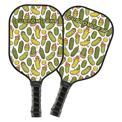 Cute Pickles Cucumbers Custom Cute Pickleball Paddle, Funny Pickleball Paddles And