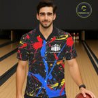 Personalized Colorful Bowling Hawaiian Shirts, Custom Name Bowling Team Jerseys