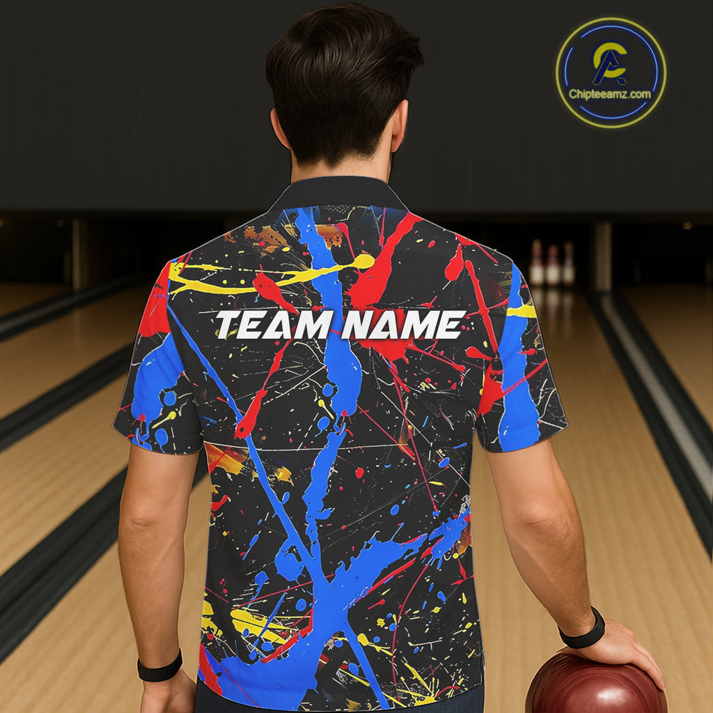 Personalized Colorful Bowling Hawaiian Shirts, Custom Name Bowling Team Jerseys