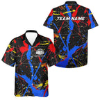 Personalized Colorful Bowling Hawaiian Shirts, Custom Name Bowling Team Jerseys