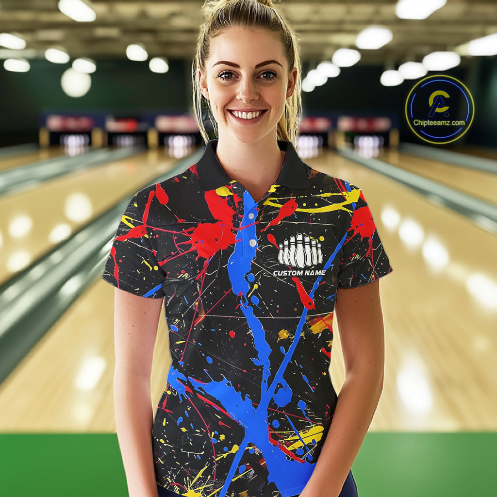 Personalized Colorful Bowling Shirts, Custom Name Bowling Team Jerseys