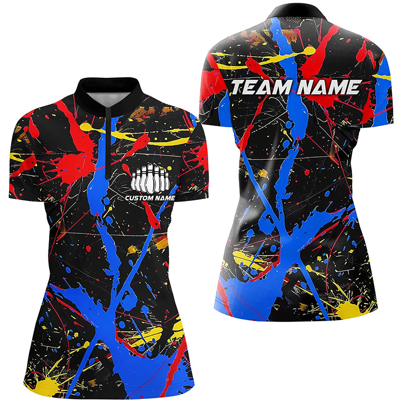 Personalized Colorful Bowling Shirts, Custom Name Bowling Team Jerseys