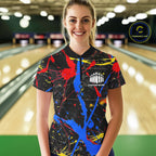 Personalized Colorful Bowling Shirts, Custom Name Bowling Team Jerseys