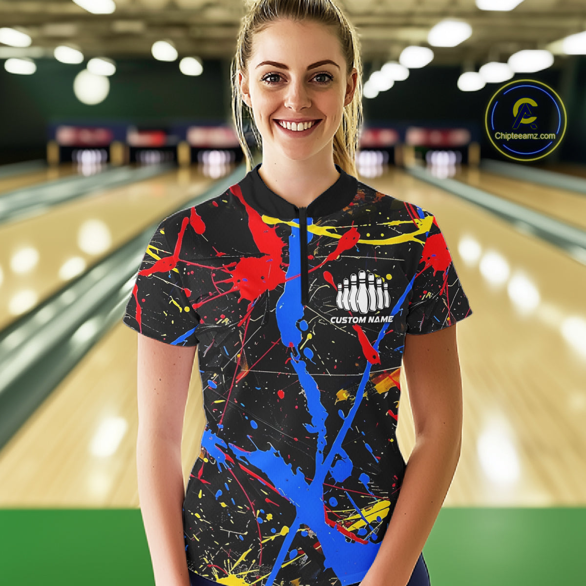 Personalized Colorful Bowling Shirts, Custom Name Bowling Team Jerseys
