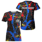 Personalized Colorful Bowling T-Shirts, Custom Name Bowling Team Jerseys