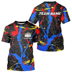 Personalized Colorful Bowling T-Shirts, Custom Name Bowling Team Jerseys
