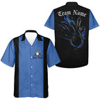 Custom Vintage Flame Bowling Shirts And, Retro Hawaiian Bowling Shirt