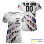 Custom Patriotic US Flag Baseball T-Shirts, Baseball Team Uniform Outfit