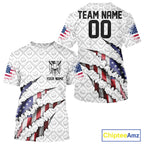 Custom Patriotic US Flag Baseball T-Shirts, Baseball Team Uniform Outfit