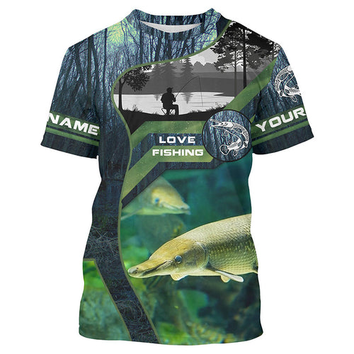 Alligator Gar Custom Long Sleeve Uv Fishing Shirts, Gar Hunter Fishing Gifts