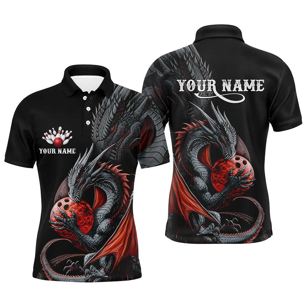 Multi-Color Dragon Bowling Shirts, With Personalized Name, Team'S Name