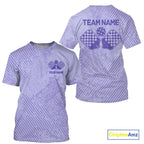 Custom Vintage Purple Pickleball Team T-Shirts, Pickleball Jerseys