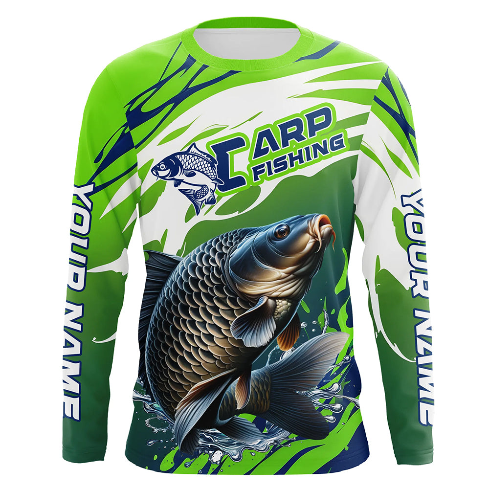 Carp Fishing Custom Long Sleeve Fishing Shirts, Carp Fishing Tournament Shirts Fishing Jerseys