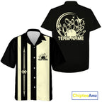 Custom Name Retro Bowling Team Shirt, Matching Bowling League Shirt For Bowlers