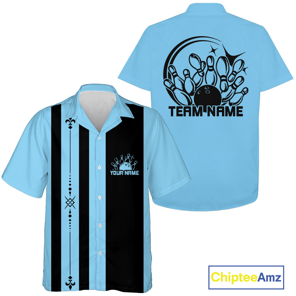 Personalized Casual Retro Bowling Team Players Matching Shirt, Bowlers Uniform