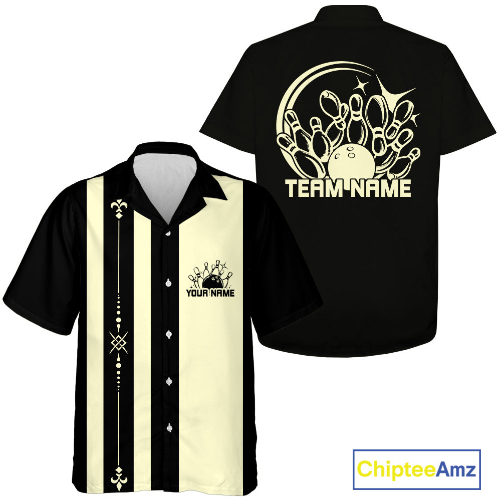 Personalized Casual Retro Bowling Team Players Matching Shirt, Bowlers Uniform