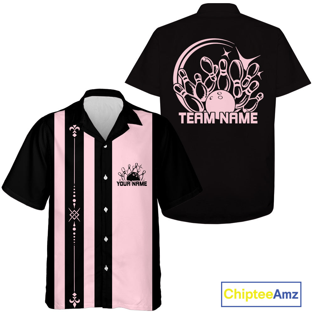Personalized Casual Retro Bowling Team Players Matching Shirt, Bowlers Uniform