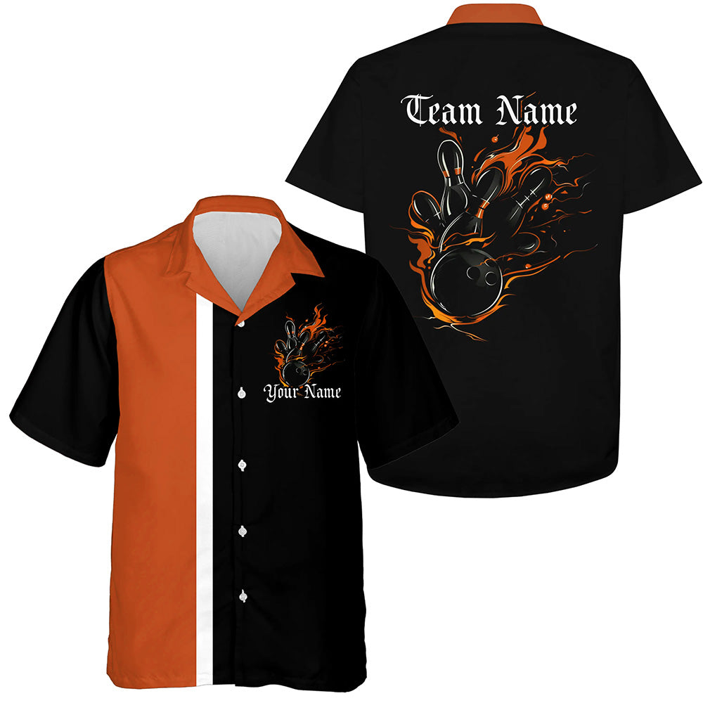 Custom Flame Bowling Shirts And, Vintage Bowling Shirt, Retro Bowling Apparel