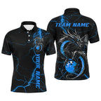 Black And Blue Custom Dragon Bowling Shirts, Dragon Bowling League Shirts Outfits