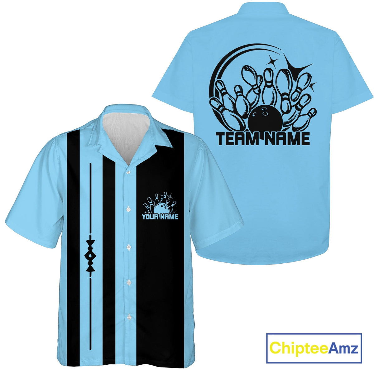 Custom Classic Vintage Bowling Team Shirts, 50S Retro Bowling Button Up Shirt