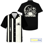 Custom Classic Vintage Bowling Team Shirts, 50S Retro Bowling Button Up Shirt