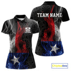 Custom Patriotic Texas Flag Smoke Flame Dart Jersey, Dart Team Polo Shirt