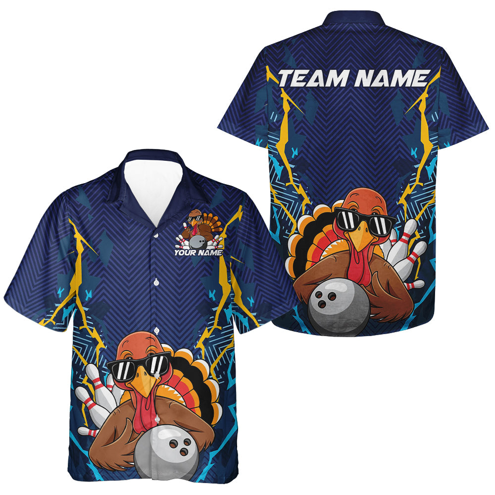 Custom Funny Turkey Bowling Team Shirts And, Thanksgiving Bowling Uniform Bowler Outfit