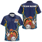 Custom Funny Turkey Bowling Team Shirts, Thanksgiving Bowling Uniform Bowler Outfit