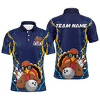 Custom Funny Turkey Bowling Team Shirts, Thanksgiving Bowling Uniform Bowler Outfit