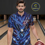 Custom American Bowling Eagle Polo Team Shirt, Patriotic Bowling Jerseys