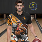Black And Yellow Camo Custom Funny Turkey Bowling Shirts, Thanksgiving Bowling Tournament