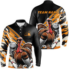 Black And Yellow Camo Custom Funny Turkey Bowling Shirts, Thanksgiving Bowling Tournament