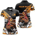 Black And Yellow Camo Custom Funny Turkey Bowling Shirts, Thanksgiving Bowling