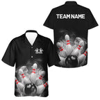 Custom Smoke Bowling Hawaiian Shirts, Bowling Uniform Team Bowling Jerseys