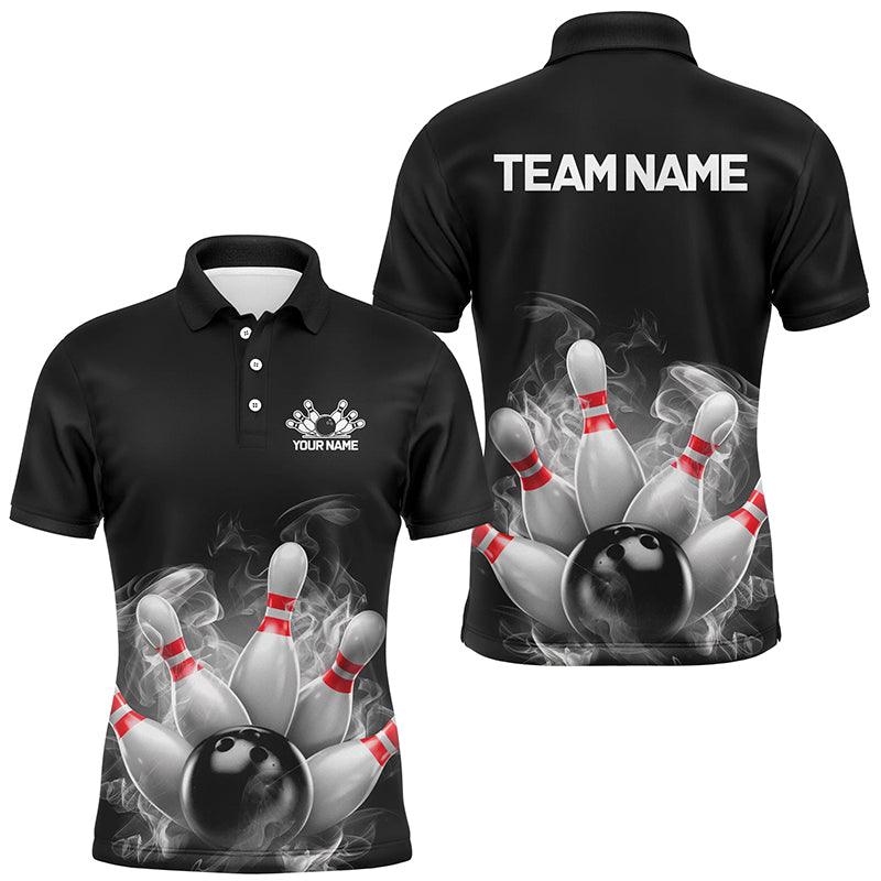 Custom Smoke Bowling Shirts, Bowling Uniform Team Bowling Jerseys