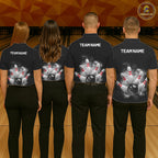 Custom Smoke Bowling Shirts, Bowling Uniform Team Bowling Jerseys