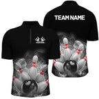 Custom Smoke Bowling Shirts, Bowling Uniform Team Bowling Jerseys