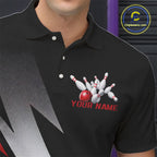Black And Red Custom Bowling Jerseys, Bowling Team Shirts Bowling Tournament Outfits