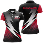 Black And Red Custom Bowling Jerseys, Bowling Team Shirts Bowling Outfits