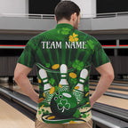 Custom Green St Patrick'S Day Bowling Quarter-Zip Shirts, Celtic Team Bowling Outfits