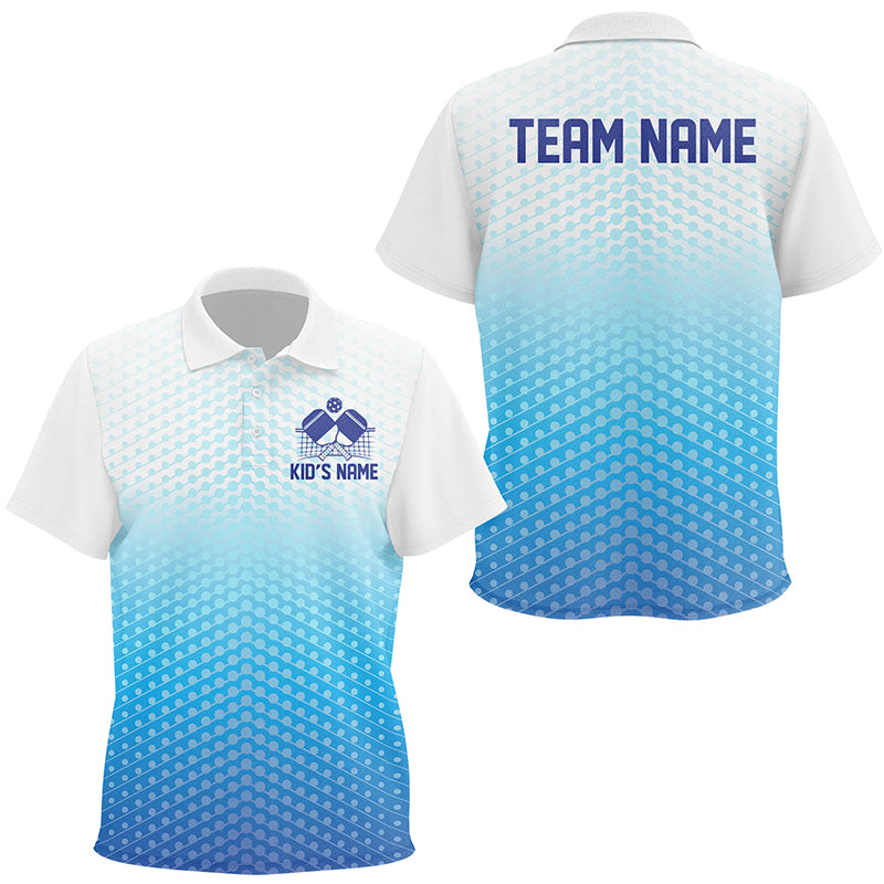 Custom Blue Pickleball Polo Shirts, Pickleball Jerseys