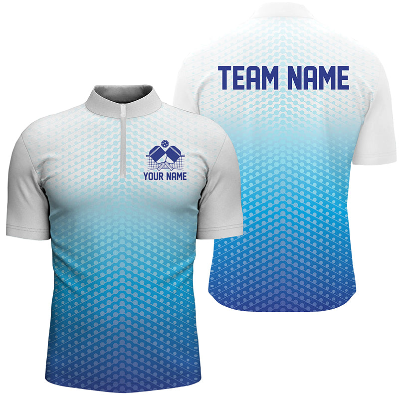 Custom Blue Pickleball Shirts, Pickleball Team Shirt With Name Pickleball Jerseys