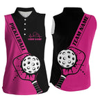 Black And Pink Custom Pickleball Team Shirts, 'S Pickleball Outfit