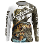 Custom Smallmouth Bass Fishing Long Sleeve Tournament Fishing Shirts, Smallmouth Fishing Jerseys