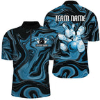 Blue Camo Custom Bowling Team Shirts And, Bowling Tournament Jerseys
