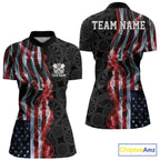 Custom Patriotic American Flag Smoke Flame Dart Quarter-Zip Shirt, US Dart Jersey