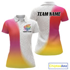 Custom Colorful Pickleball Pattern Pickleball Polo Shirt, Pickleball League Shirt