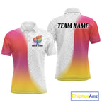 Custom Colorful Pickleball Pattern Pickleball Polo Shirts, Pickleball League Shirt