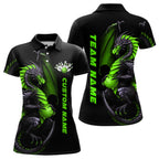 Custom Green Dragon Bowling Polo Shirts Team Bowling Jerseys Bowler Outfit Apparel