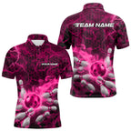 Custom Multi-Color Camo Thunder Lightning Flame Bowling Team Shirts, And